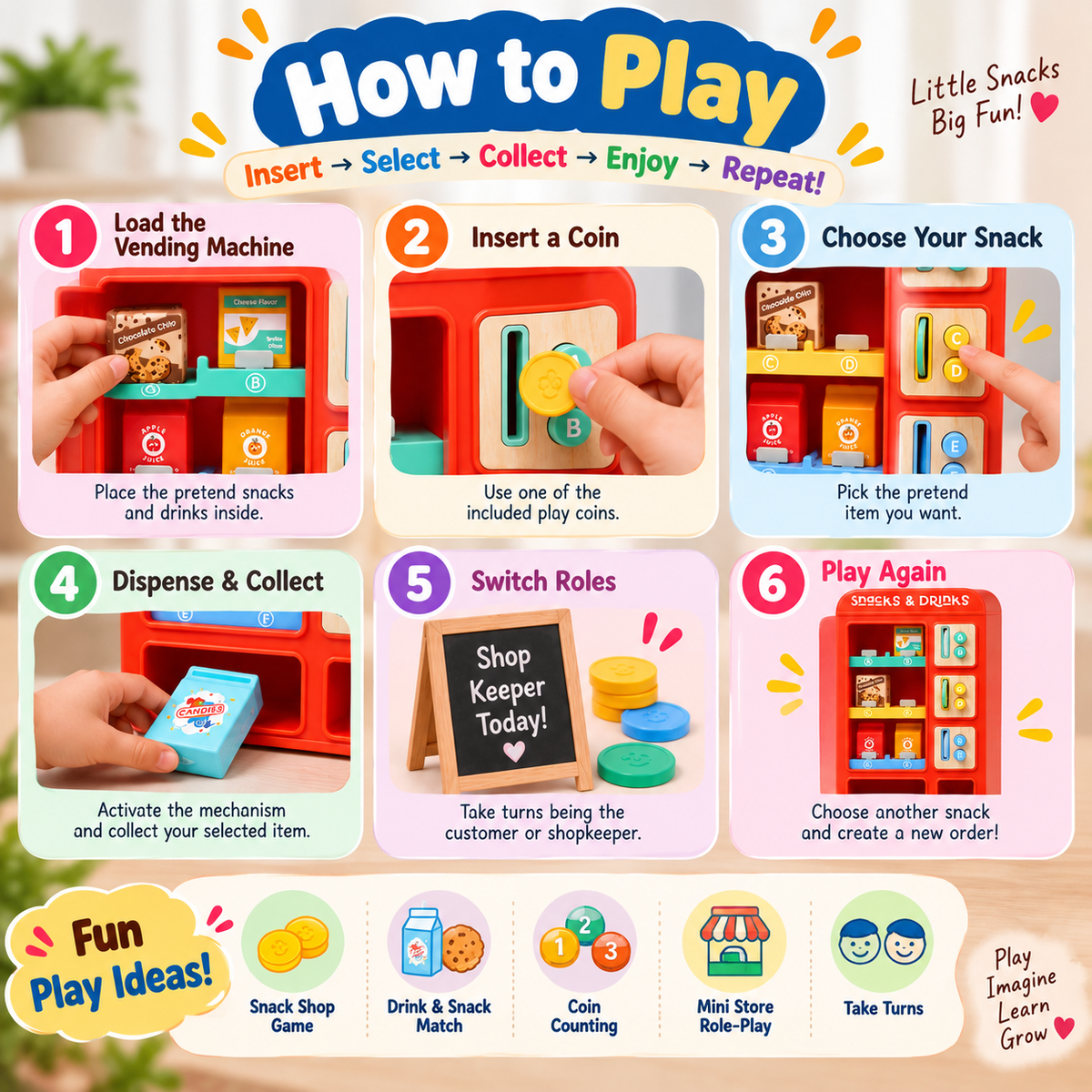 Snack & Sip Pretend Vending Machine