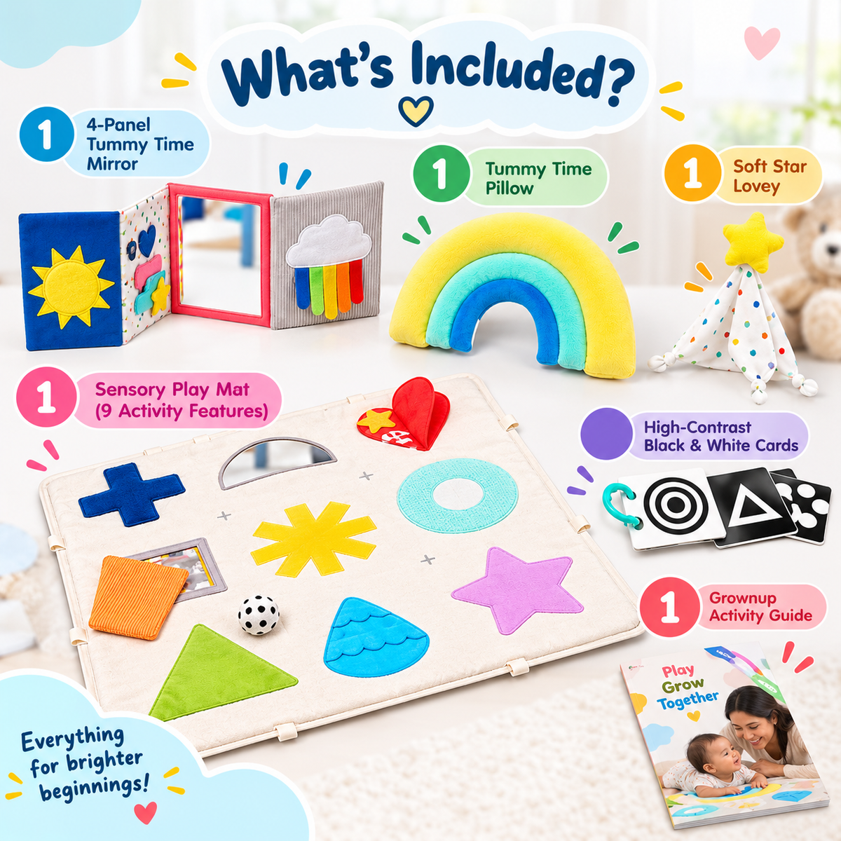Newborn Tummy Time & Sensory Development Set