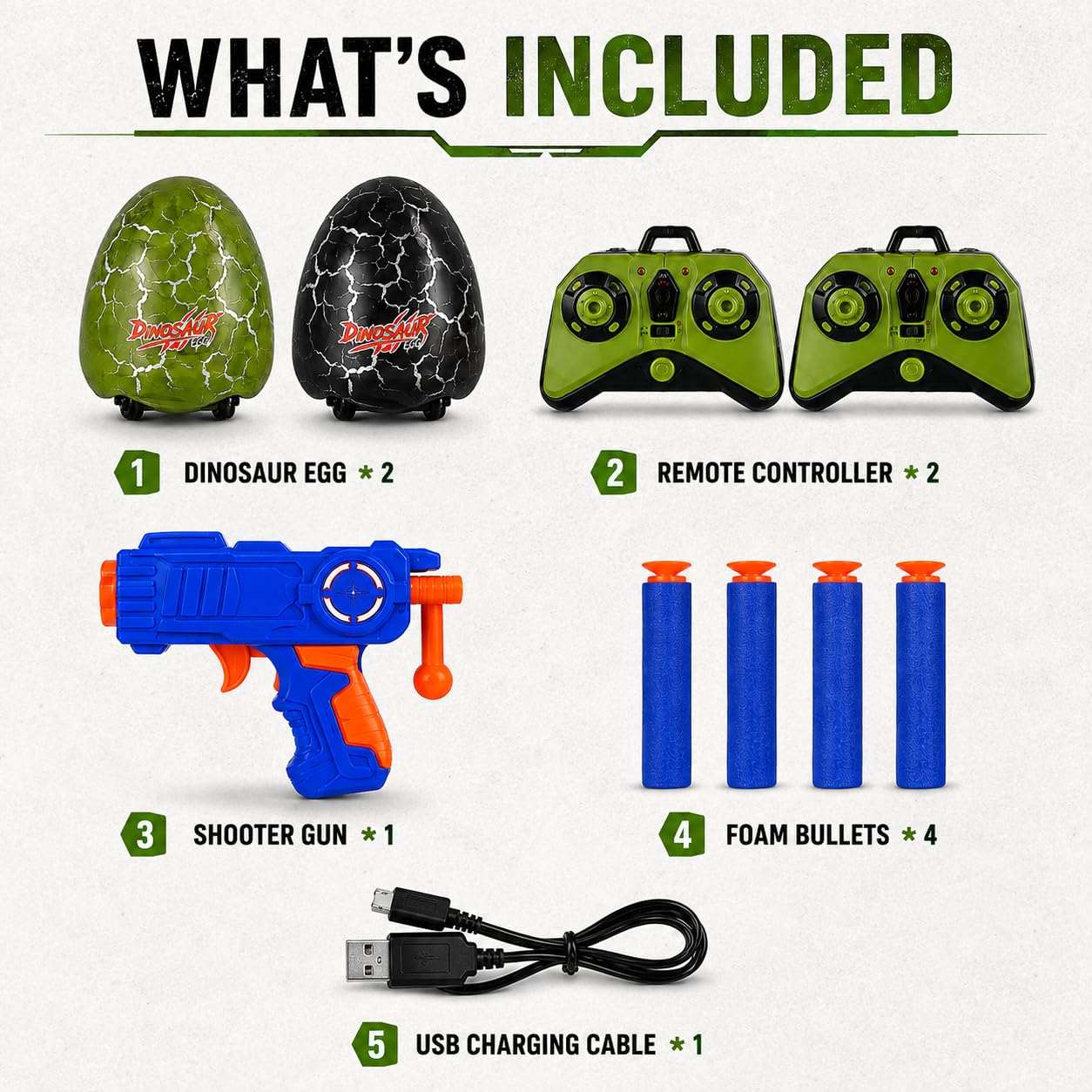 RC Dinosaur Egg Shooter Toy