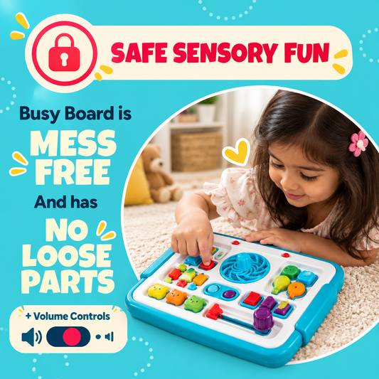 3-in-1 Interactive Lights & Sounds Busy Board