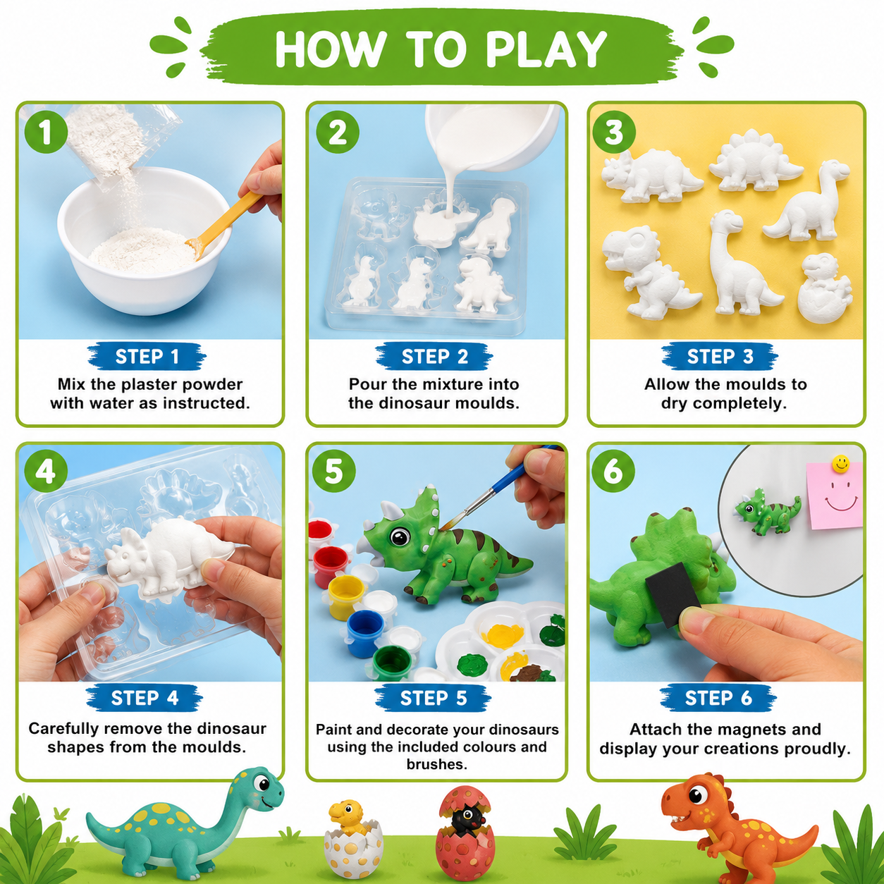 DIY Dinosaur Plaster Craft Set