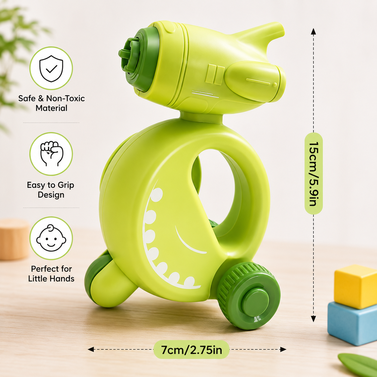 5-in-1 Gyro Whistle Flying Disc Launcher Toy