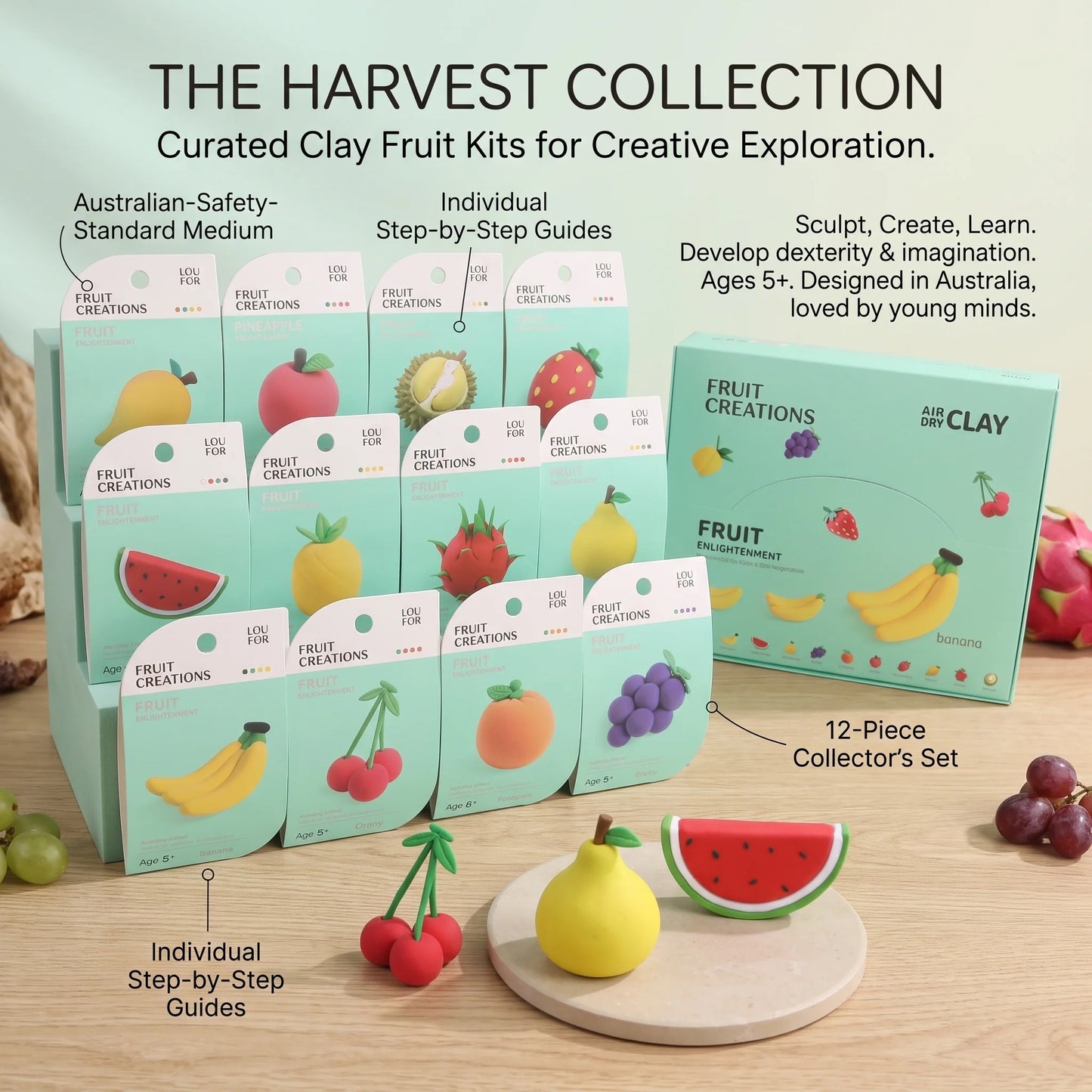 DIY Fruit Air Dry Clay Kit