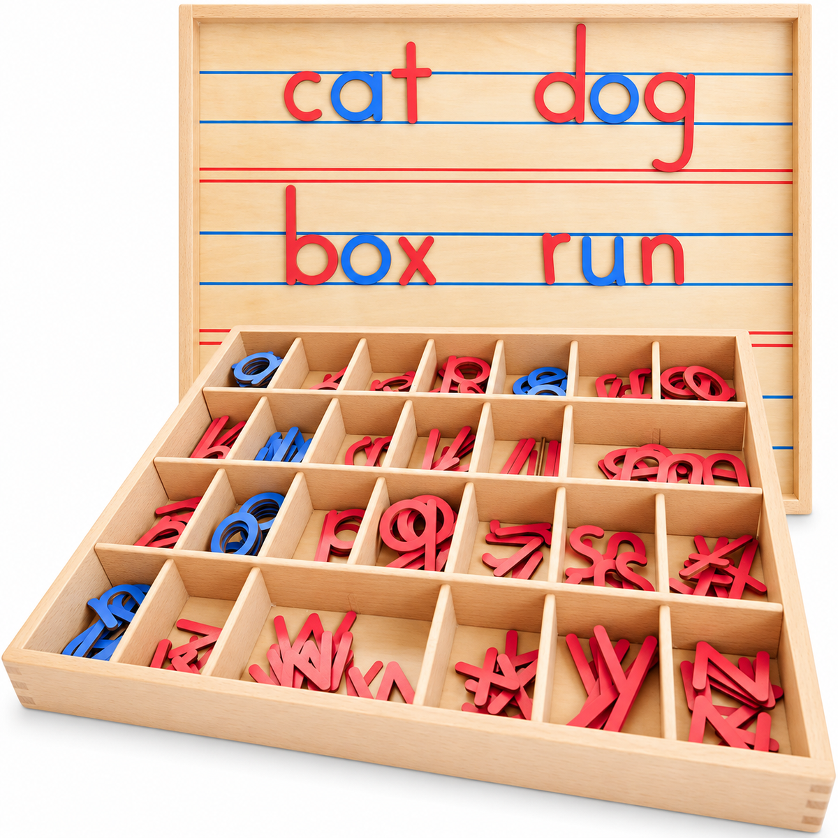 Movable Wooden Alphabet Learning Set