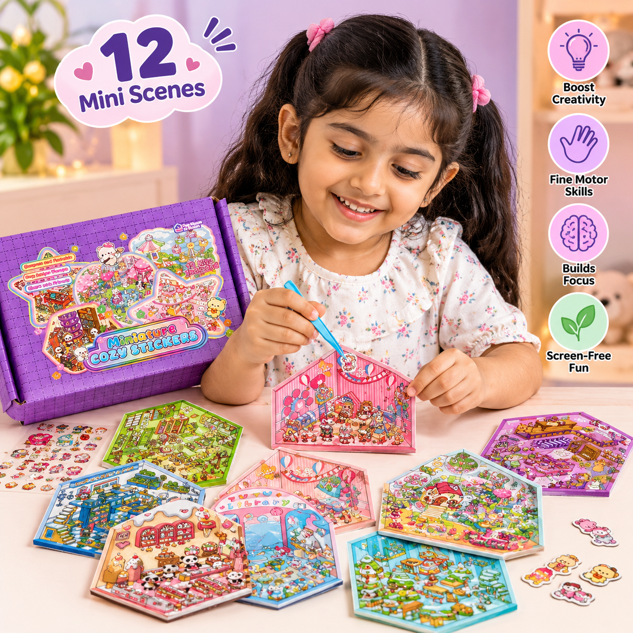 3D Miniature Cozy Sticker Craft Kit