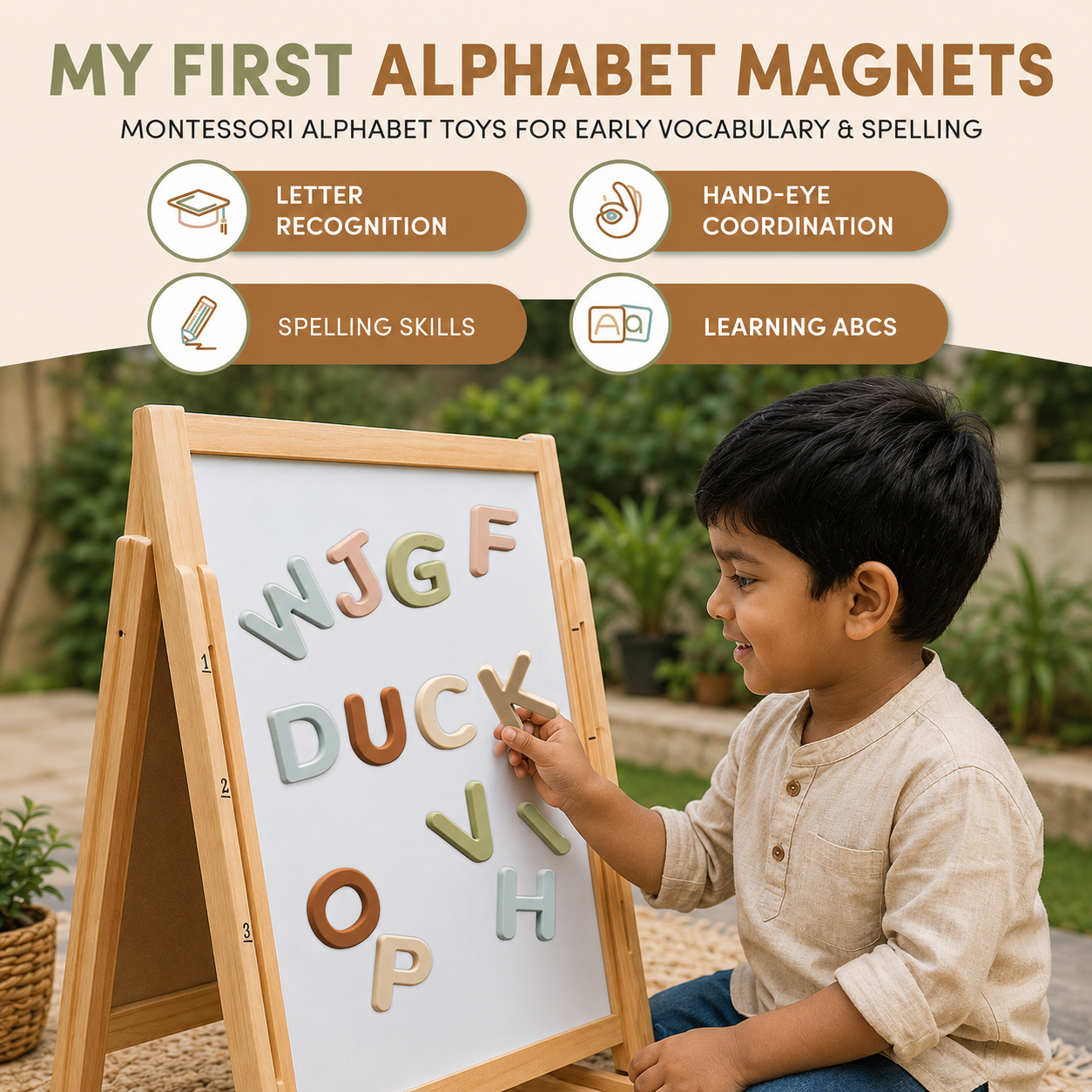 Silicone Alphabet Magnetic Letters (26 Pieces)