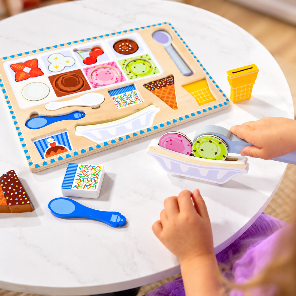 Magnetic Ice Cream Puzzle & Pretend Play Set