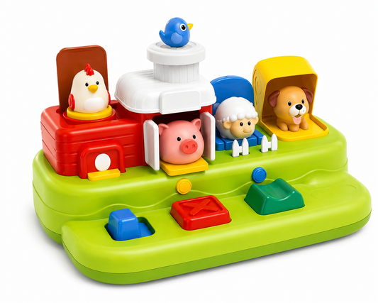 Pop-Up Farm Animal Toy with Music & Sounds