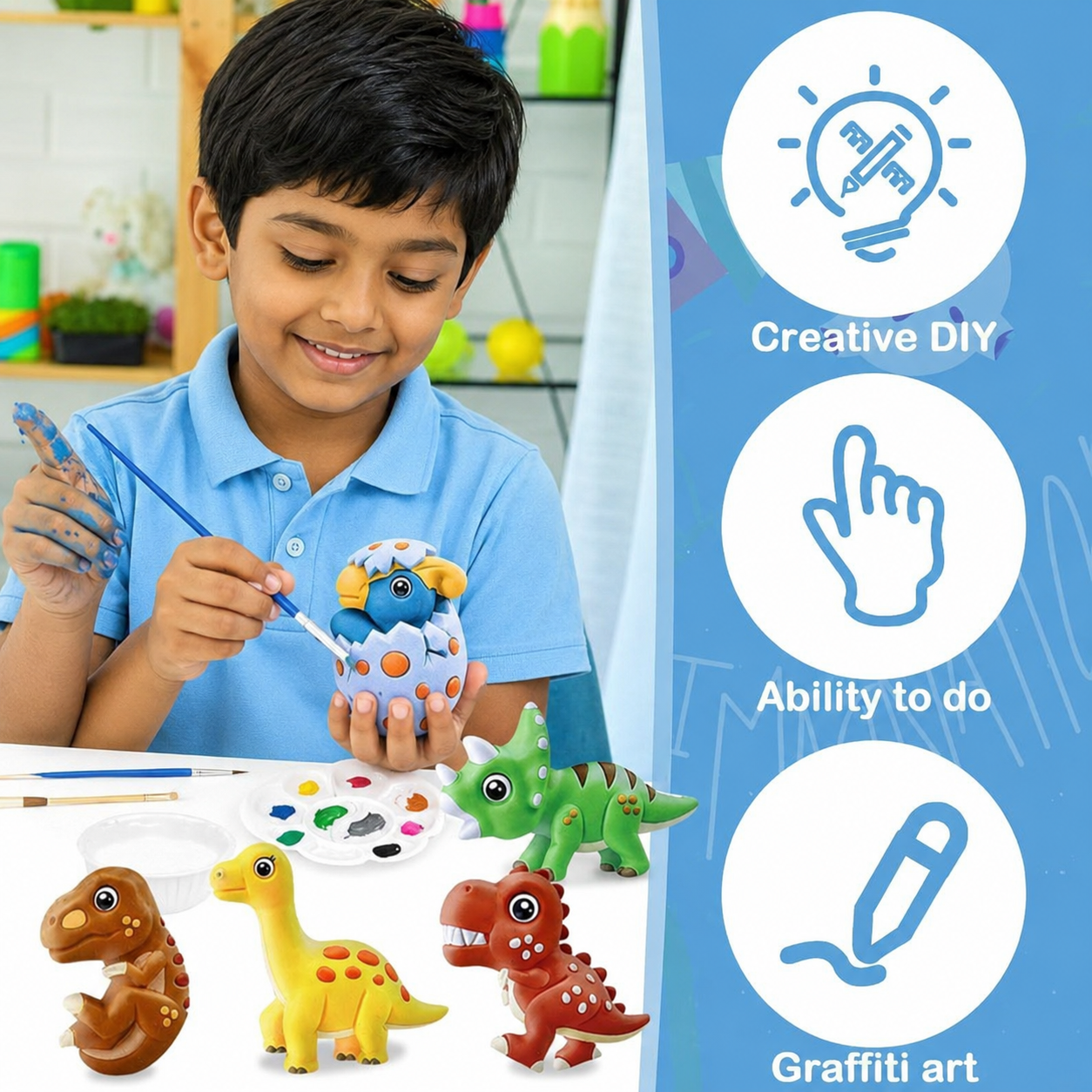 DIY Dinosaur Plaster Craft Set