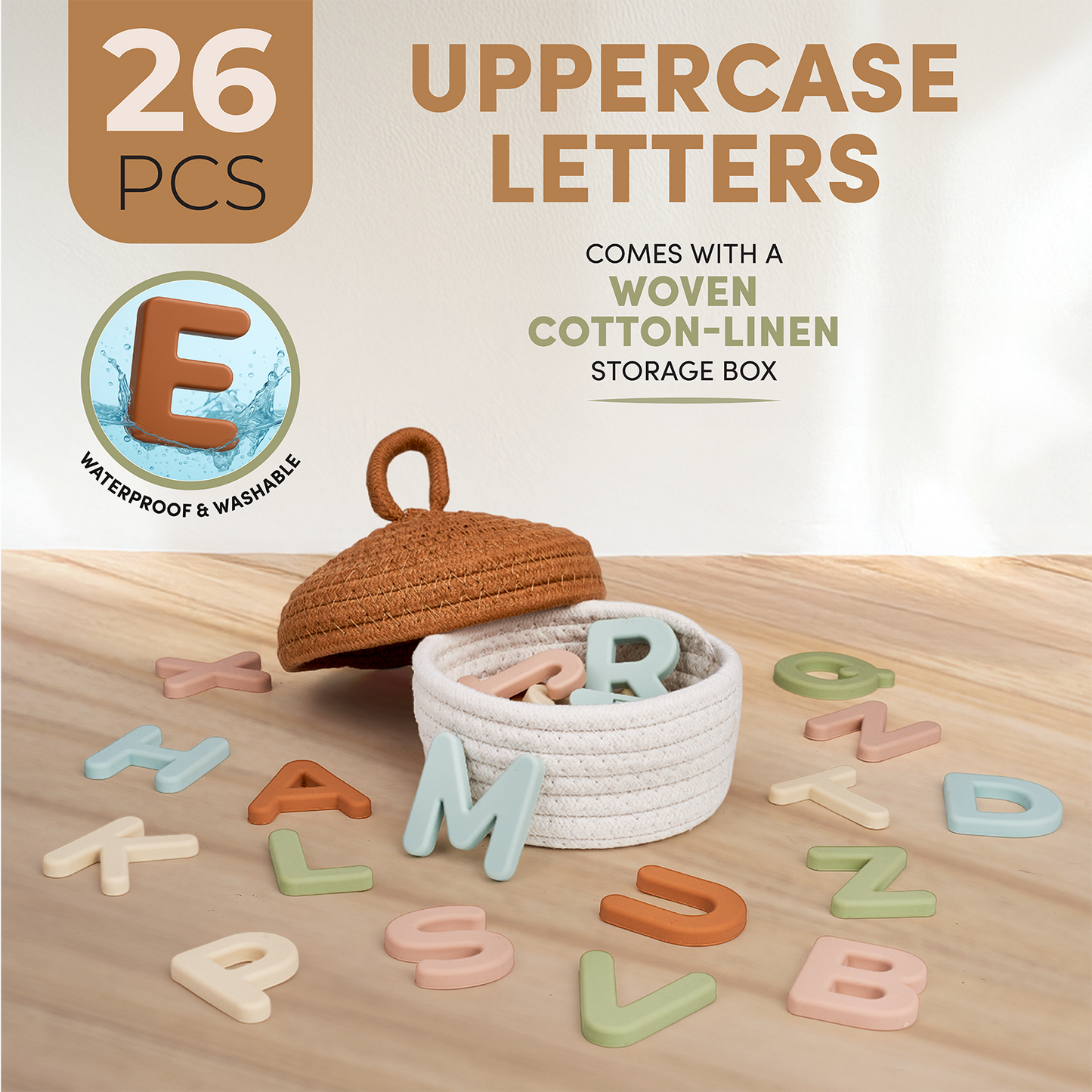 Silicone Alphabet Magnetic Letters (26 Pieces)