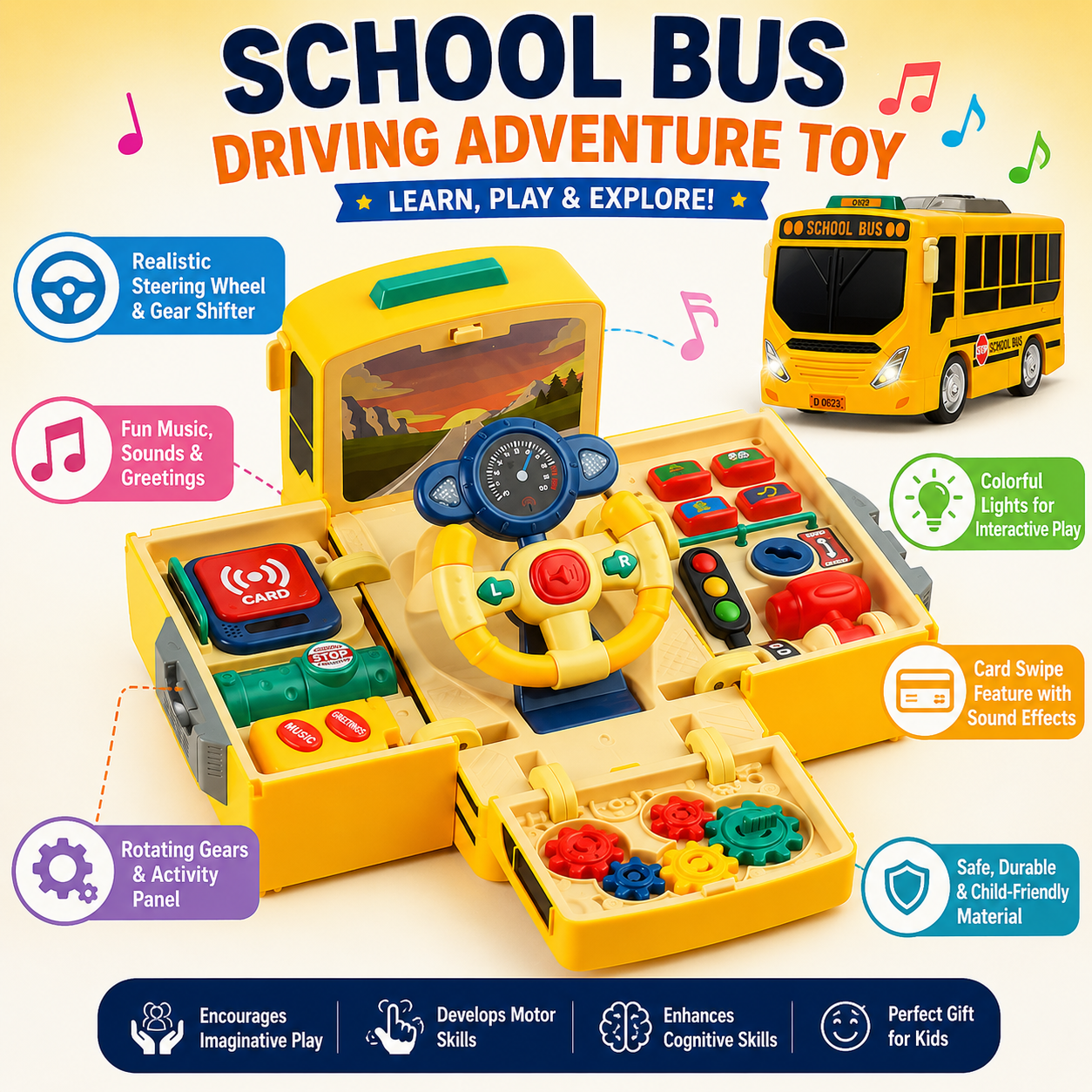School Bus Driving Adventure Toy
