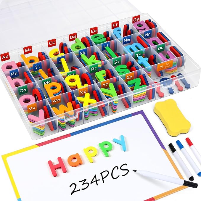 Magnetic Alphabet Letters Learning Kit (234 Pieces)