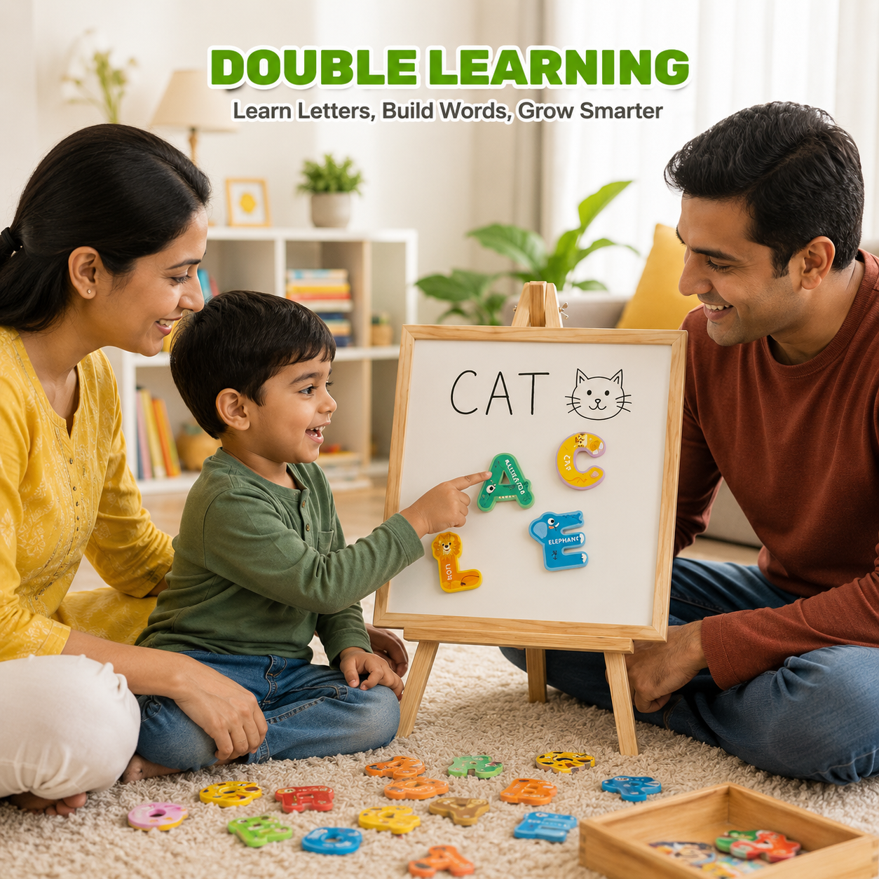 Wooden Magnetic Alphabet Letters Set