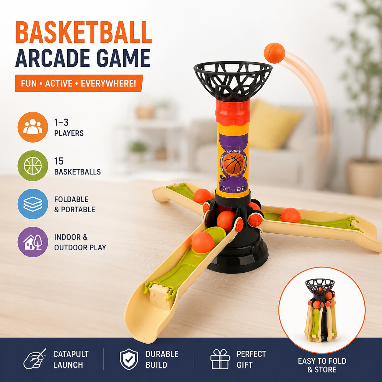 Finger Flick Basketball Tabletop Toy