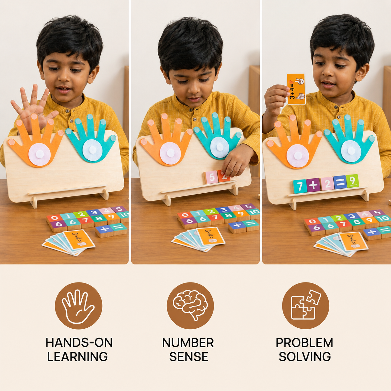 Montessori Wooden Number Learning Board