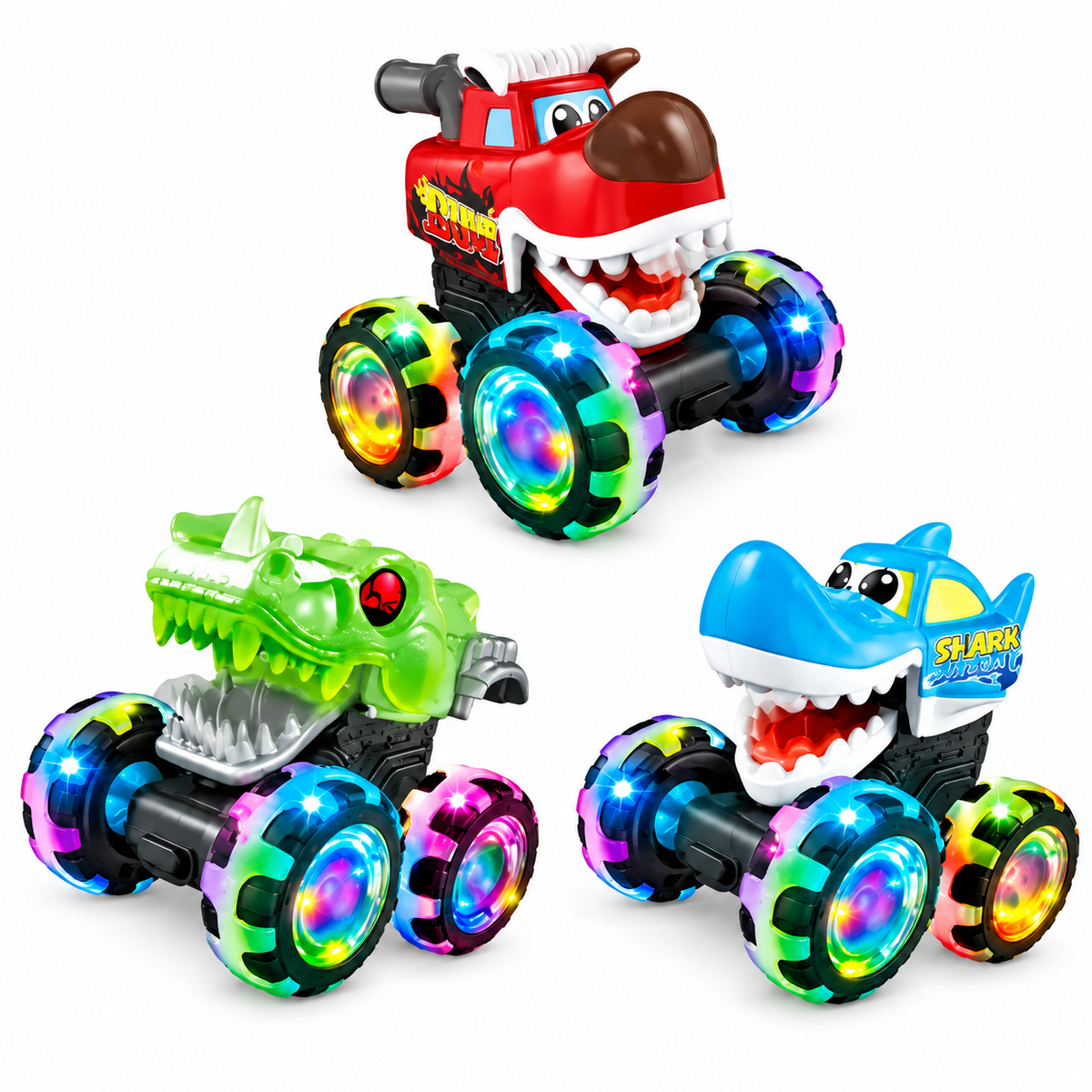 Glowing Monster Big Wheel Toy Car