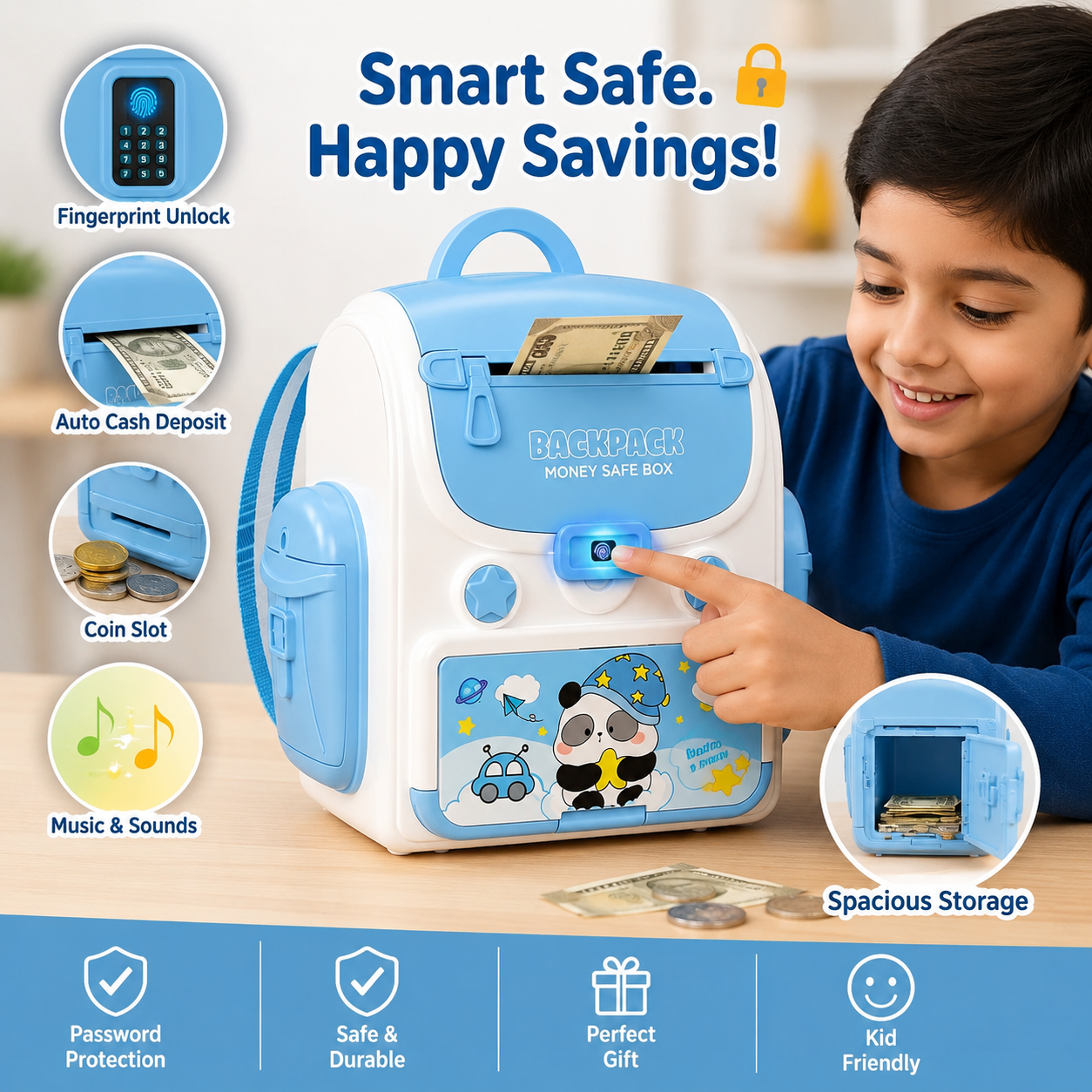Smart Backpack Money Bank