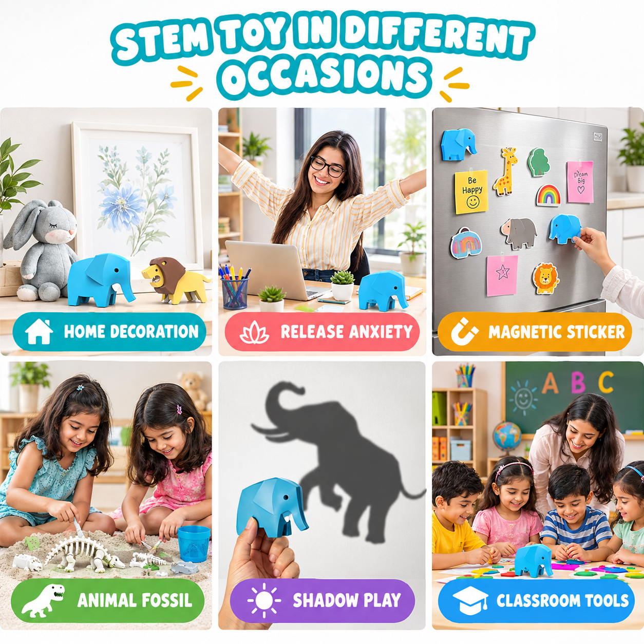 Magnetic 3D Animal Building & Puzzle Set