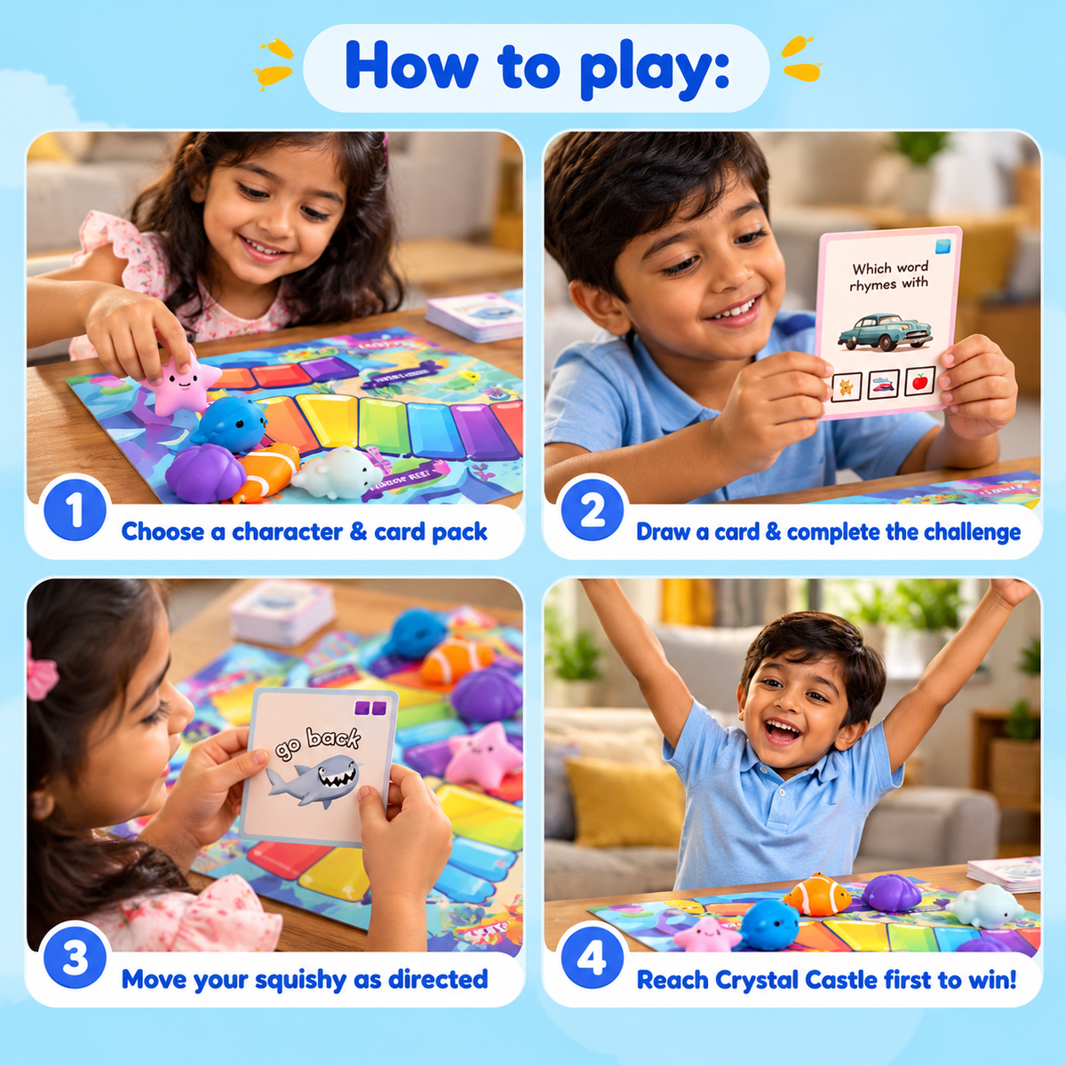Squishyland – Interactive Phonics & Reading Board Game