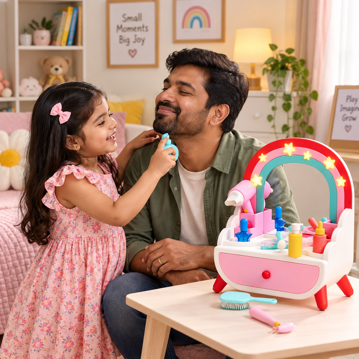 Light-Up Pretend Beauty Vanity Playset