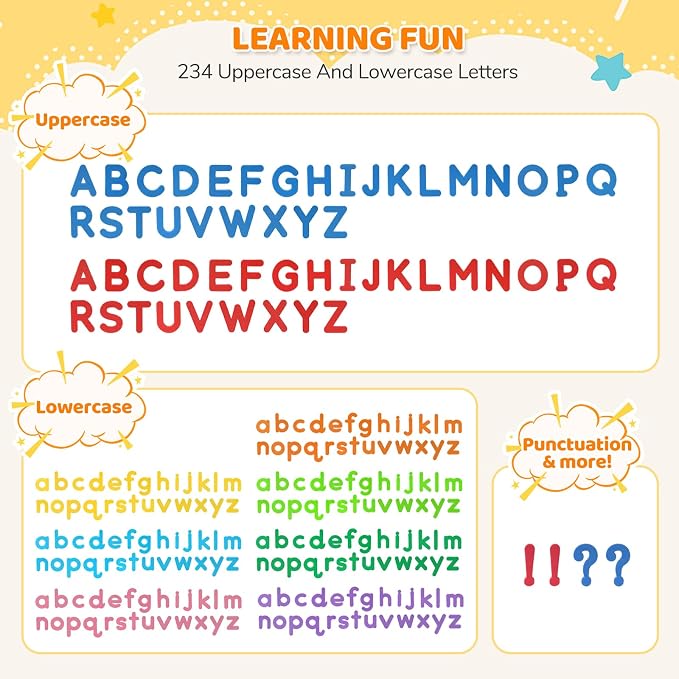 Magnetic Alphabet Letters Learning Kit (234 Pieces)