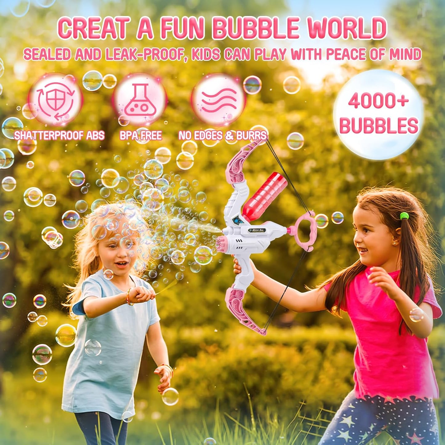 2-in-1 Water and Bubble Blaster Bow & Arrow Gun