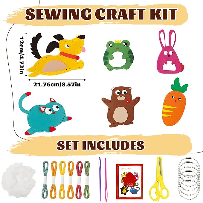 DIY Felt Animal Sewing Kit for Kids