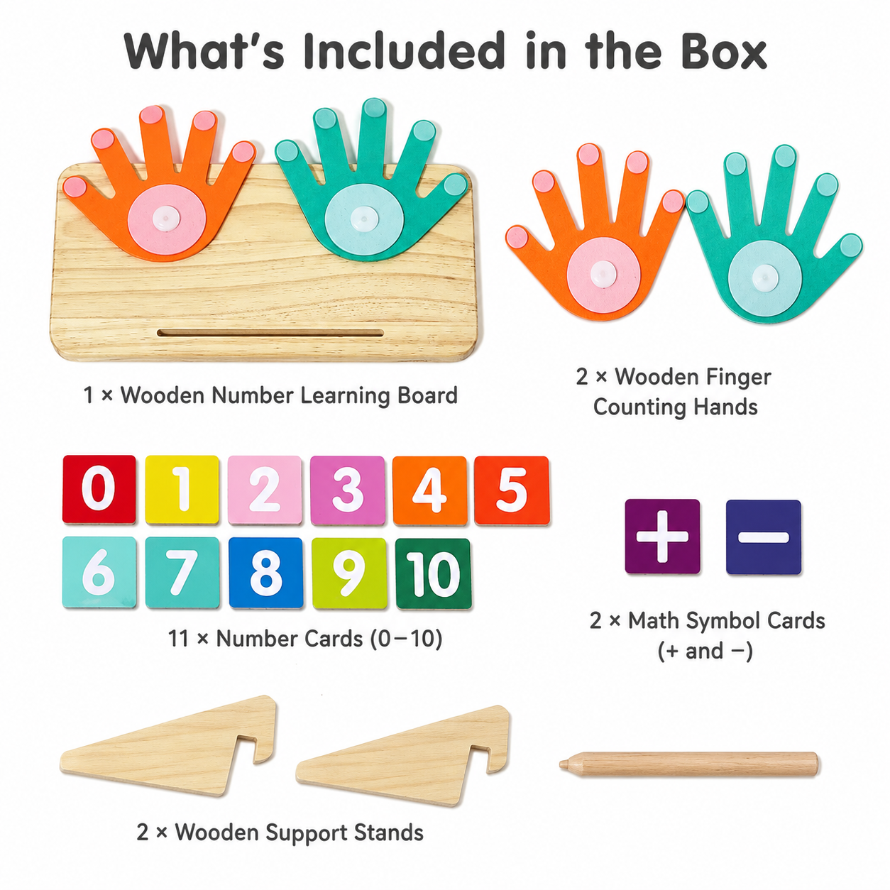 Montessori Wooden Number Learning Board