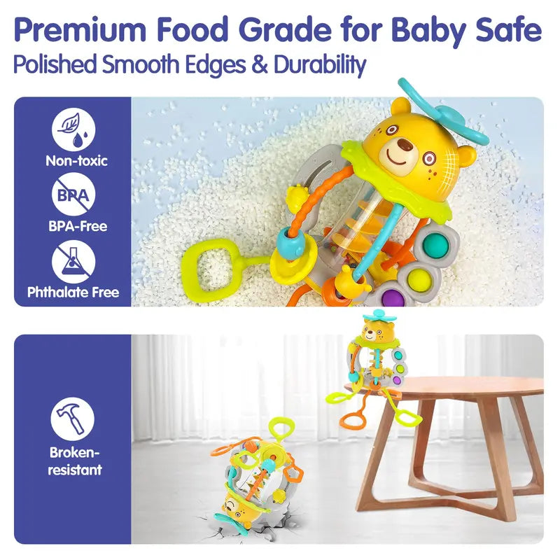 Multi-Sensory Pull & Rattle Teething Toy