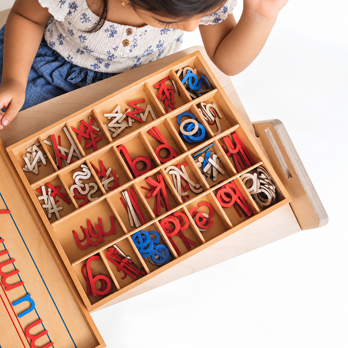 Movable Wooden Alphabet Learning Set