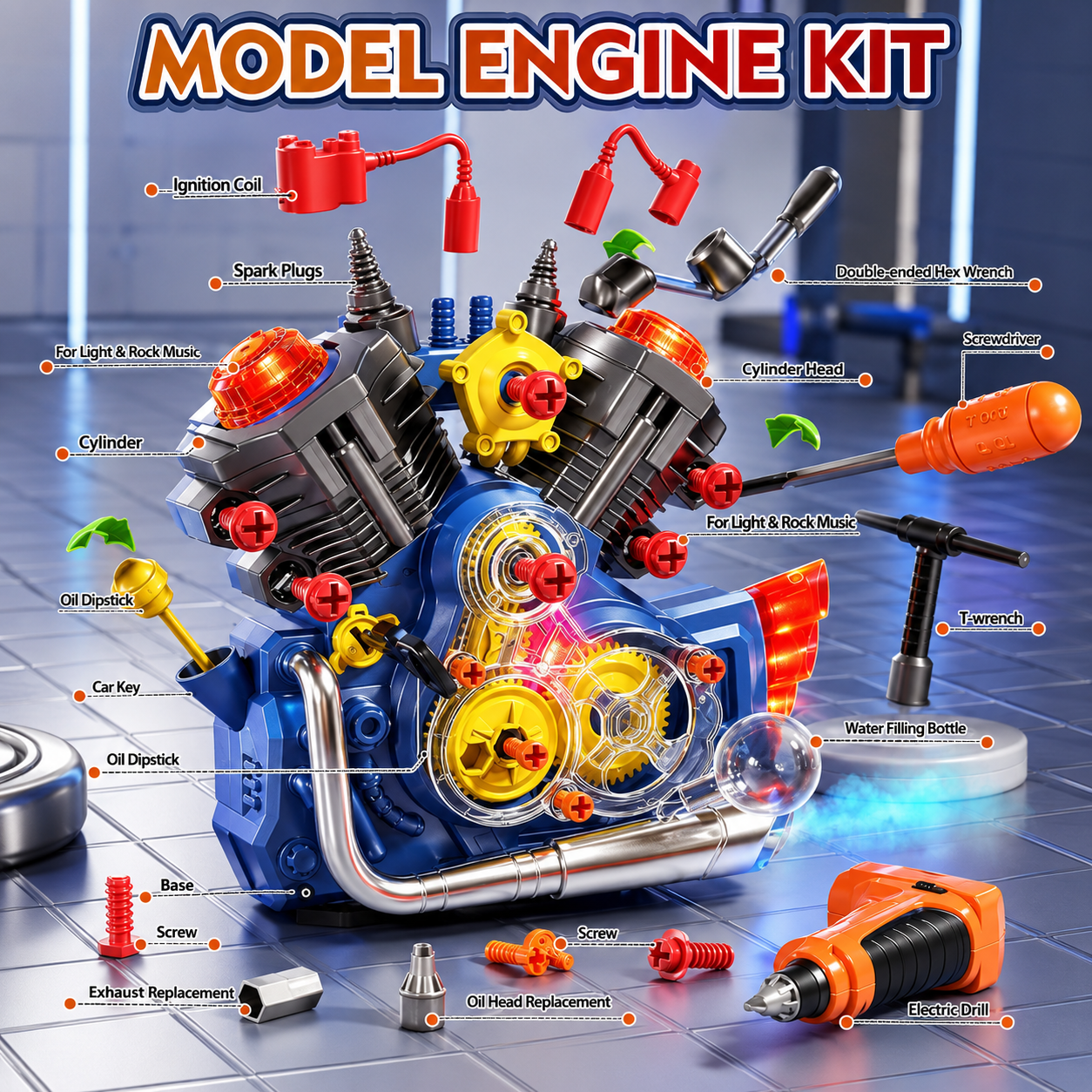 DIY Engine Building Kit for Kids