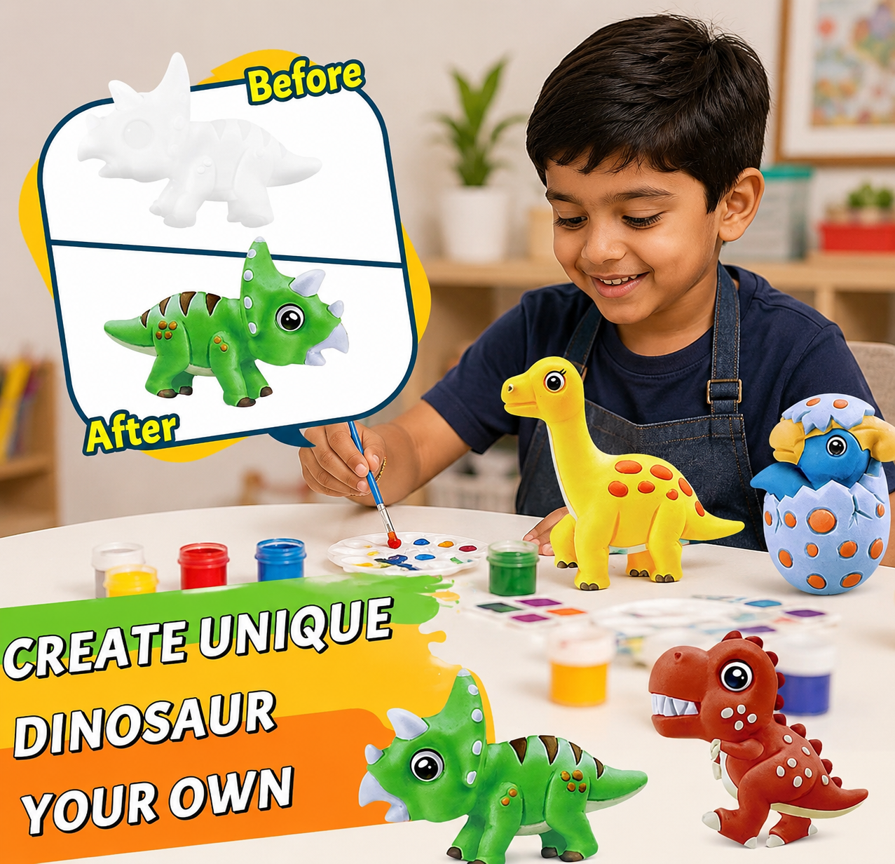 DIY Dinosaur Plaster Craft Set