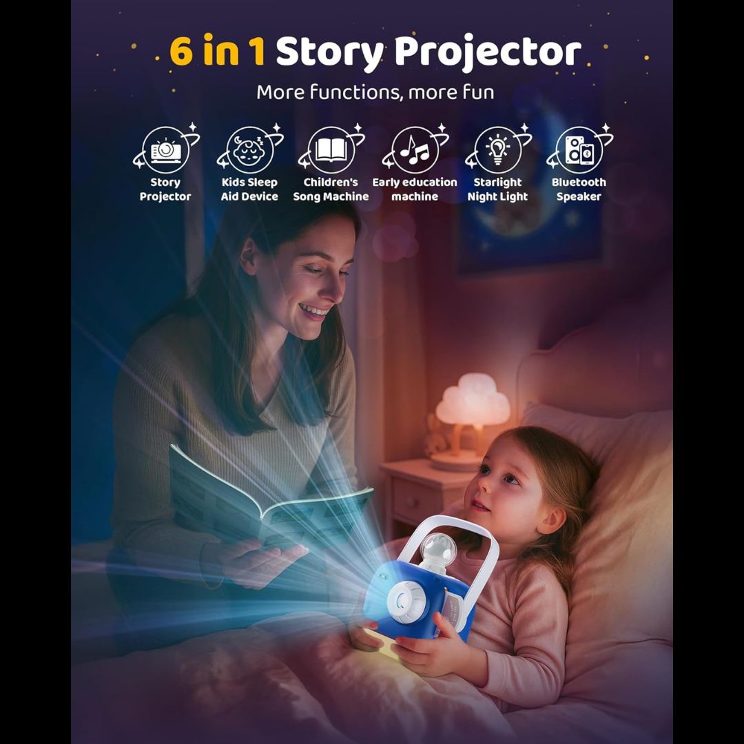 Bluetooth Storybook Projector & Nightlight for Kids