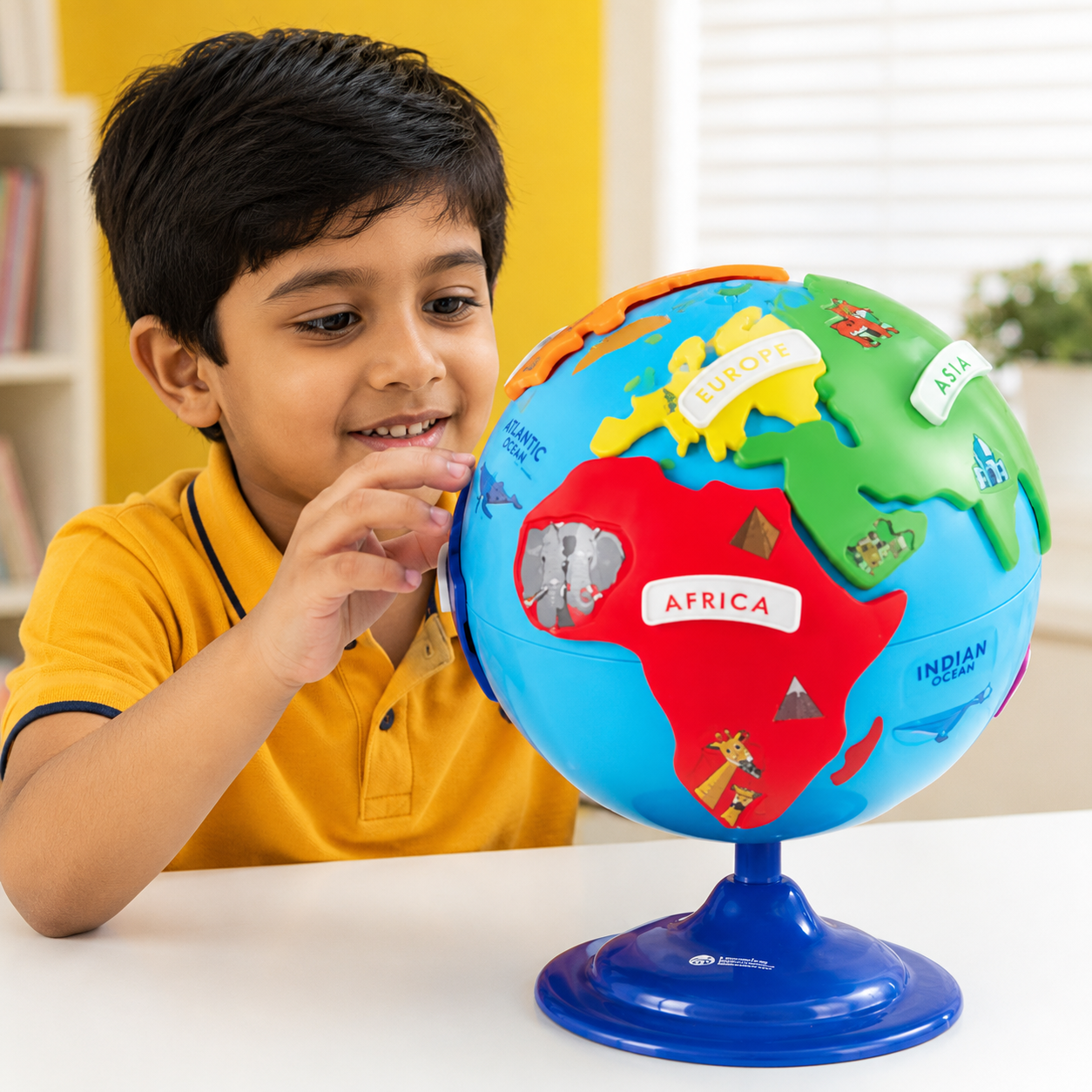 Interactive Puzzle Globe Toy for Kids