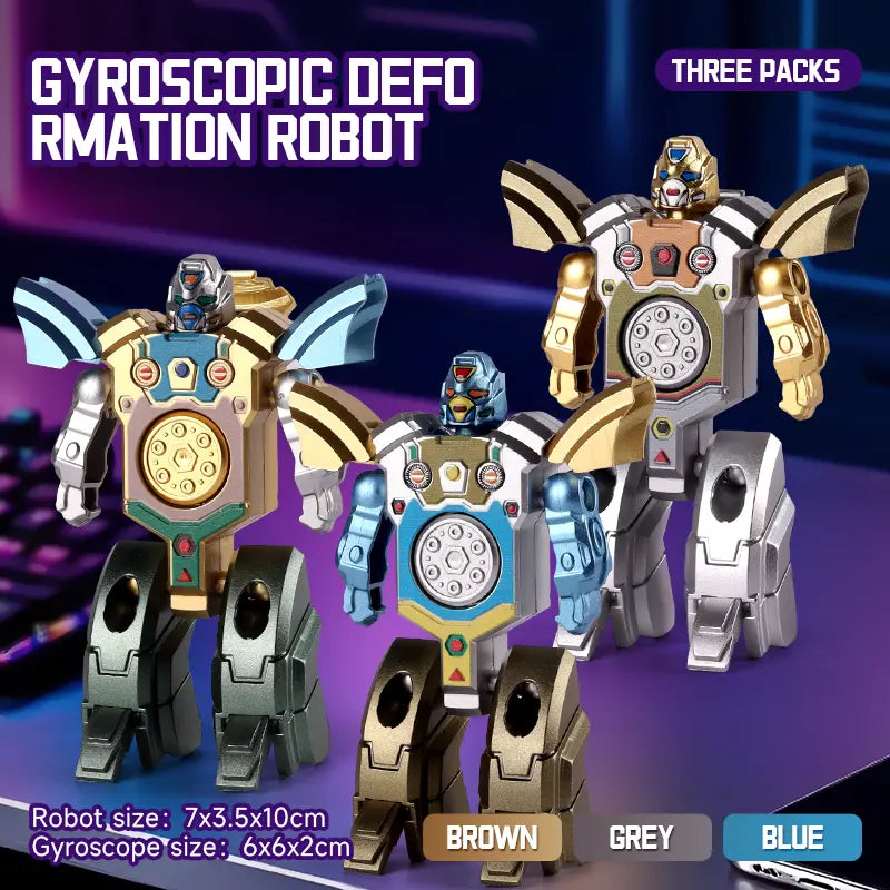 Transforming Gyroscopic Deformation Robot & Fidget Toy ( Set of 3 )