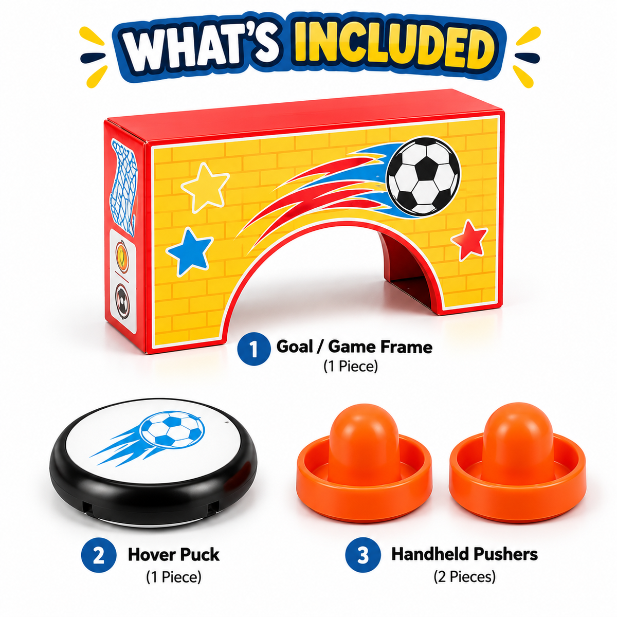 Portable Tabletop Air Hockey Set