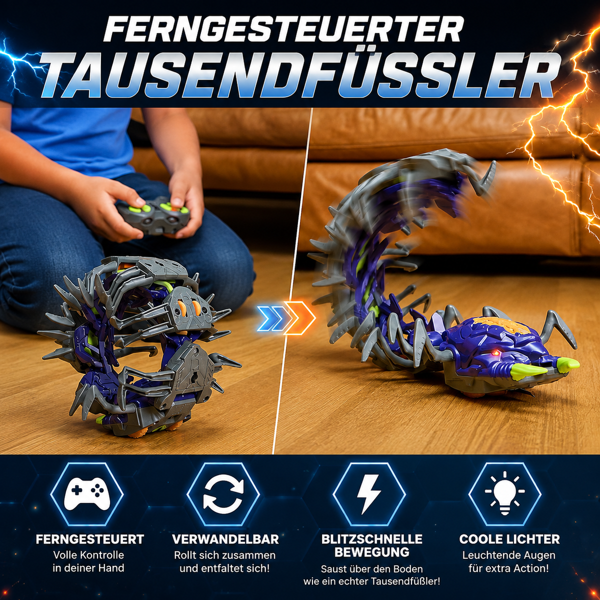 Remote Control Exploding Centipede