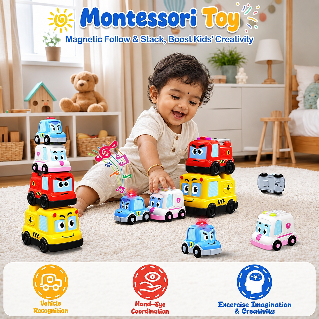 Rescue Buddies 4-in-1 Vehicle Set