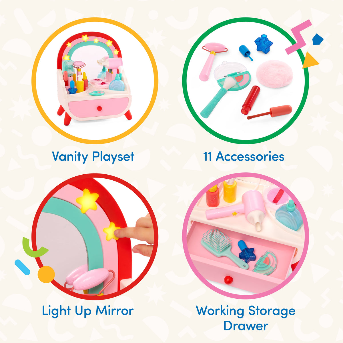 Light-Up Pretend Beauty Vanity Playset