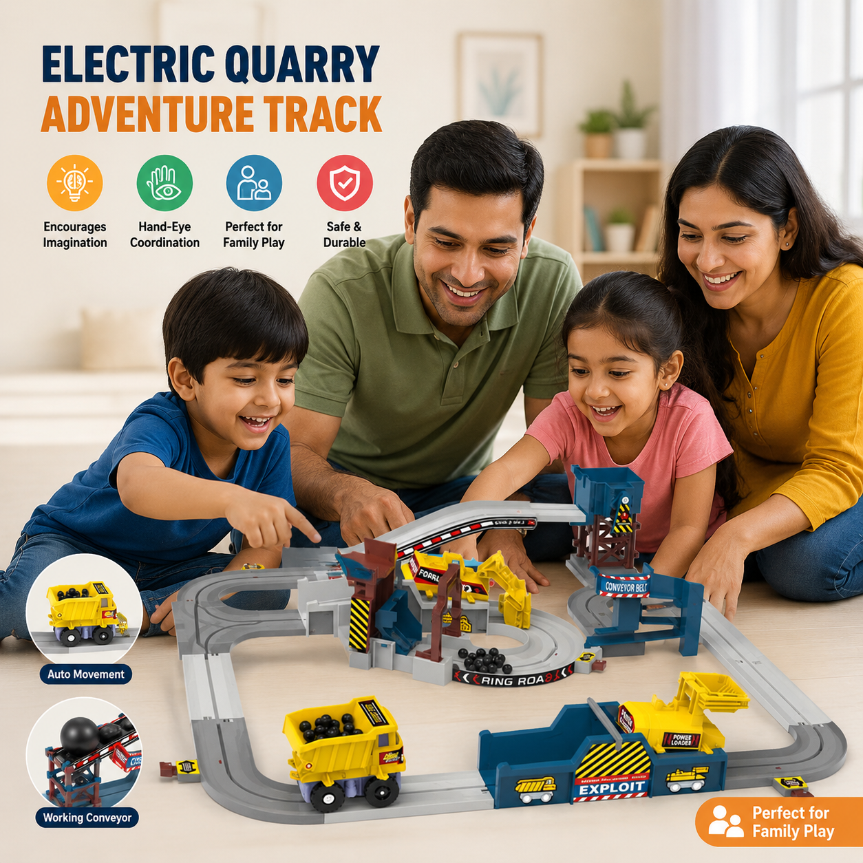 Construction Adventure Electric Track Set