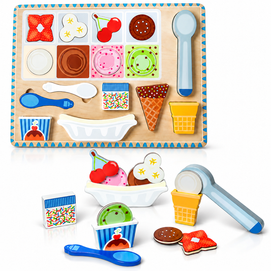 Magnetic Ice Cream Puzzle & Pretend Play Set
