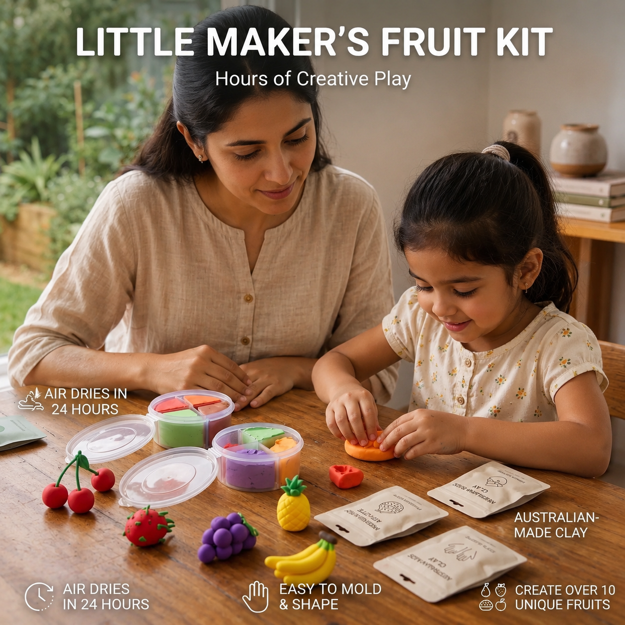 DIY Fruit Air Dry Clay Kit