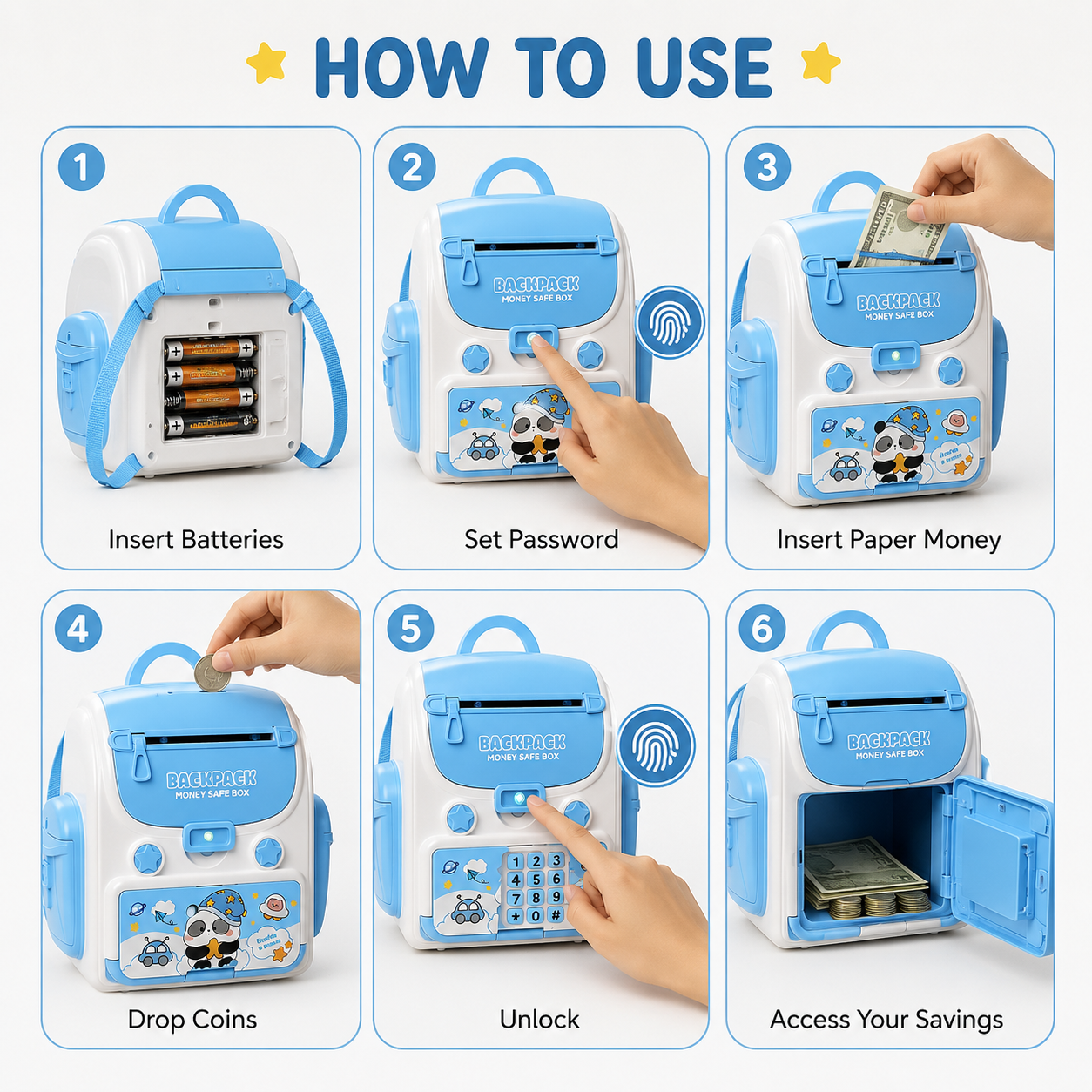 Smart Backpack Money Bank