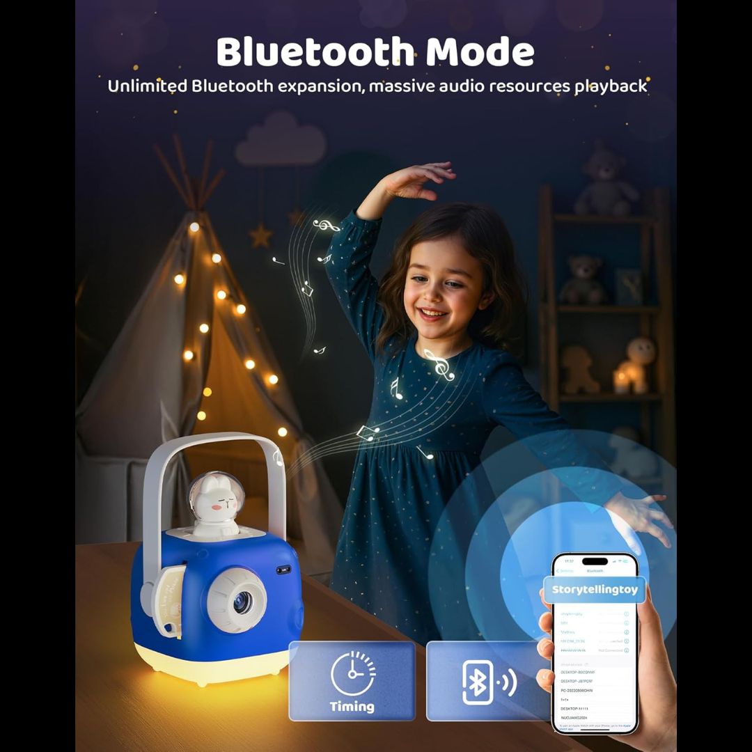 Bluetooth Storybook Projector & Nightlight for Kids