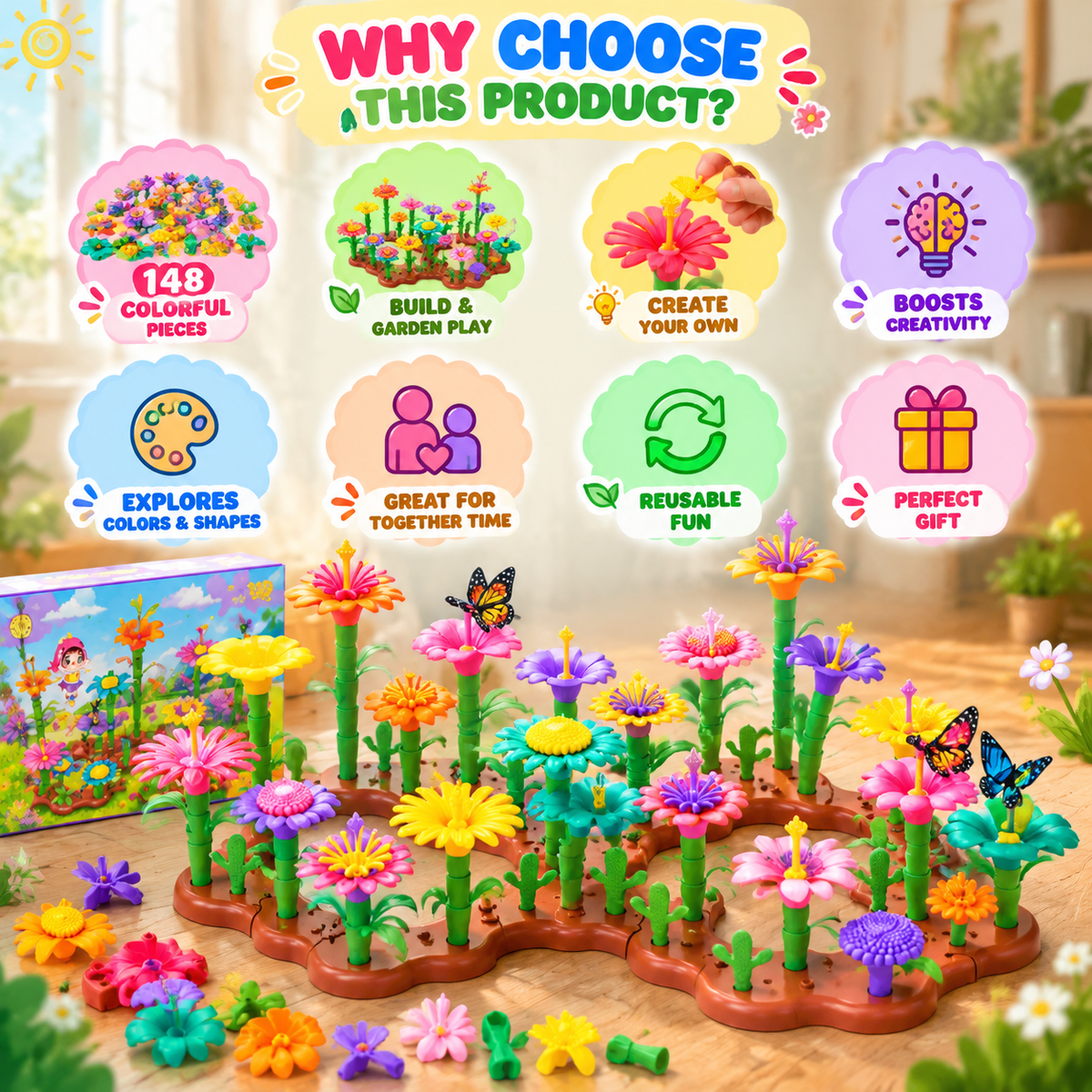 Creative Flower Garden Building Set