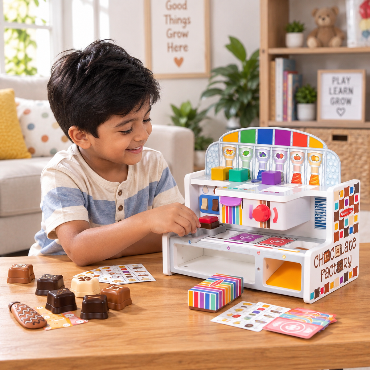 Wooden Chocolate Factory Pretend Play Set