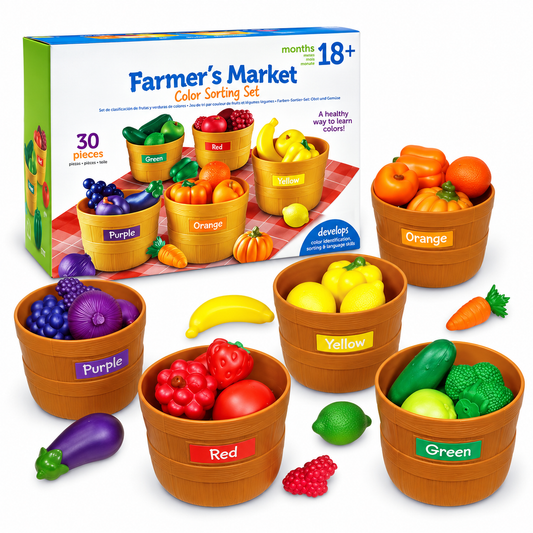 Rainbow Harvest Color Sorting & Market Play Set