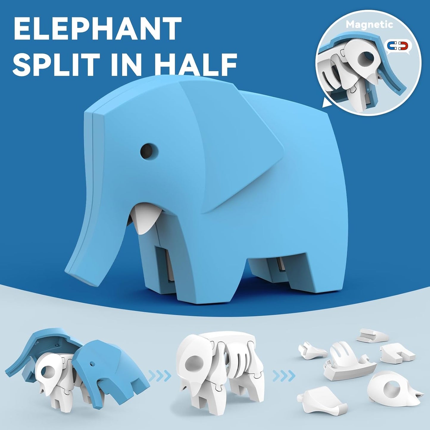 Magnetic 3D Animal Building & Puzzle Set