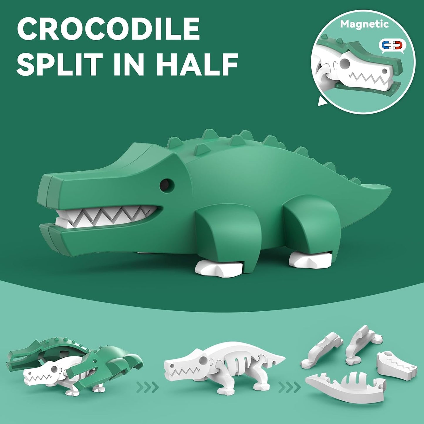 Magnetic 3D Animal Building & Puzzle Set