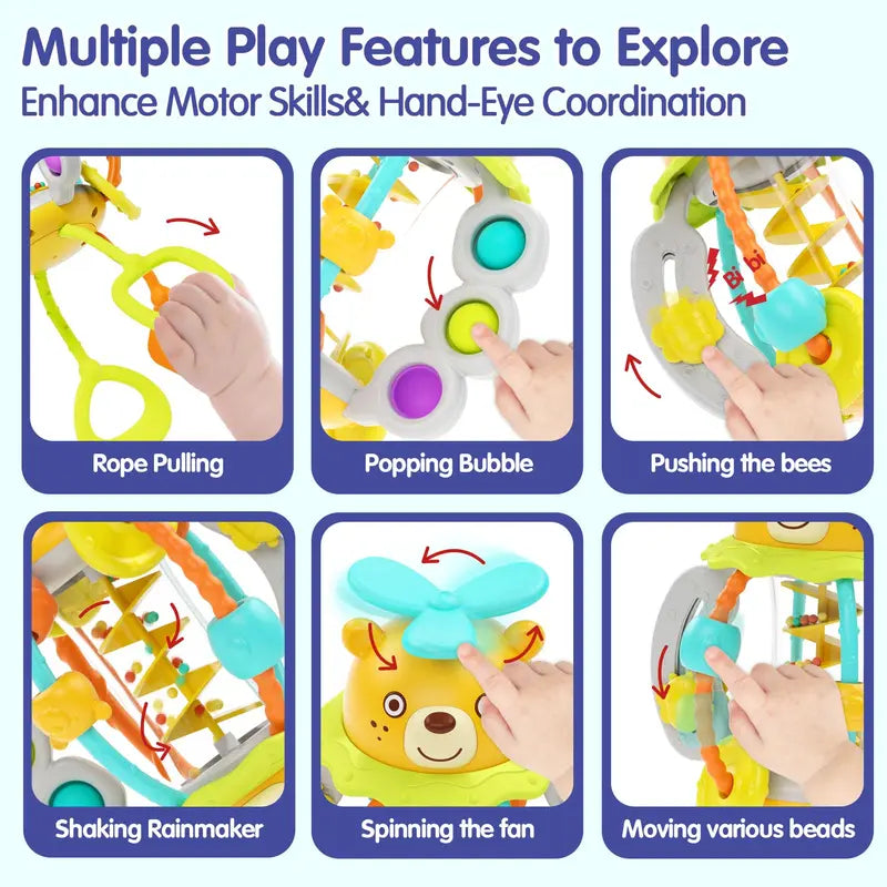 Multi-Sensory Pull & Rattle Teething Toy